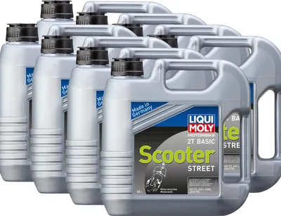 Zdjęcie produktu dla 8 x Liqui Moly 1237, olej do silników dwusuwowych skuterów i motocykli, pojemność 4 litry