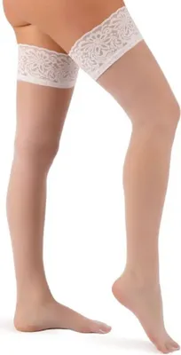 Immagine prodotto di Aurellie Eleganza senza tempo: calze autoreggenti calze autoreggenti 20 denari bianco XS/S