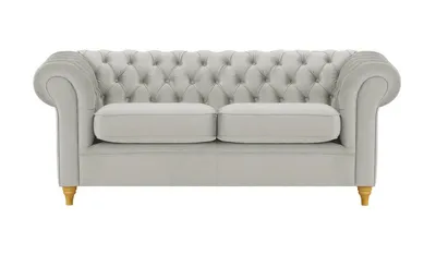 Produktbild von SLF24 - Dreisitzer-Sofa Chesterfield - hellgrau - Velluto 15