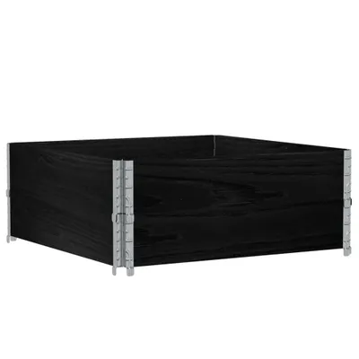 Produktbild von vidaXL Pflanzkasten Schwarz 100x100 cm Massivholz Kiefer