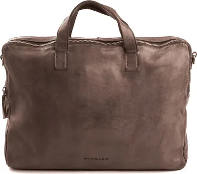 Produktbild von HAROLD'S Leder Laptoptasche mit Laptopfach Submarine Notebookbag Carry Case Brown dunkelbraun