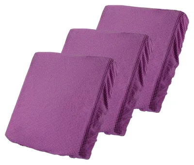 3er-Pack elastische Sitzkissenbezüge, 50,8 x 50,8 cm, Polyester, lila