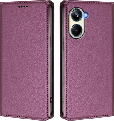 Immagine prodotto di Custodia in pelle per Realme 10 Pro 5G, custodia flip magnetica in Finto cuoio con supporto Viola