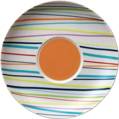 Produktbild von Thomas Sunny Day Untertasse für Cappuccinotasse / Jumbotasse, Porzellan, Sunny Stripes / Bunt Gestreift, Spülmaschinenfest, 16.5 cm, 14671