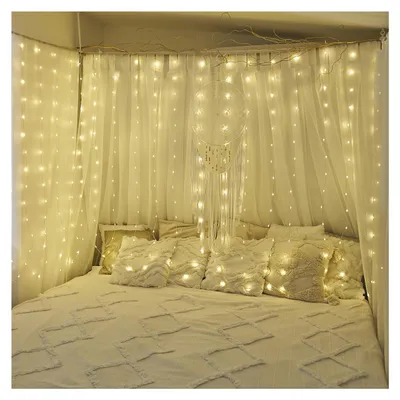 LED-Lichtgordijn 240 Tropfen-LEDs warmweiß IP44 1,7 m