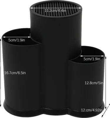 Produktbild von Messerblock, langlebiges Design, platzsparende Aufbewahrung, schwarz