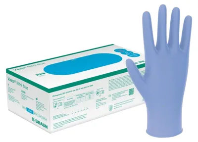 Obrázek produktu pro Nitrilové modré vyšetřovací rukavice Vasco XL 135 ks