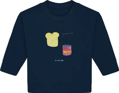 Produktbild von Mr. & Mrs. Panda Organic Baby Pullover Toast Marmelade 24. - 36. Monat - French Navy - Geschenk, Bullover, Brot, Toastbrot, Süß, Lustige Sprüche, Dreamteam