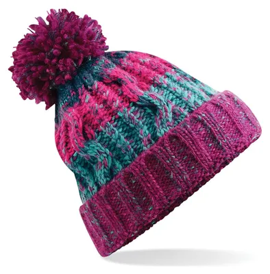 Image de Bonnet à pompon Beechfield pour femme FK1437 (taille unique) (baie d'hiver)