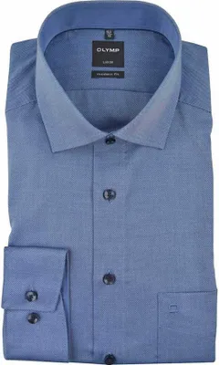 Produktbild von Olymp Luxor Hemd blau Struktur Modern Fit