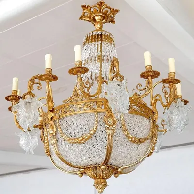 Produktbild von Casa Padrino Luxus Barock Kristall Kronleuchter Gold - Prunkvoller Barockstil Hotel Kronleuchter - Wohnzimmer Kronleuchter - Barock Kristall Leuchten - Barock Möbel - Edel & Prunkvoll