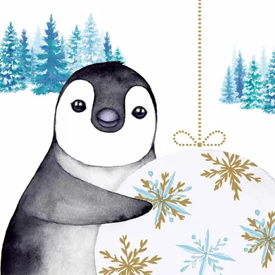 Produktbild von Paper + Design Pinguin mit Kugel, Mehrfarbig, Abbildung, 330 mm, 330 mm, 16,5 cm, 16,5 cm