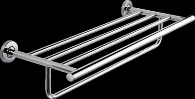 Produktbild von Handtuchhalter KWC, MEDIUS, Edelstahl, 600x122x220 mm, sichtmontiert, glänzend, mit Ablagefläche