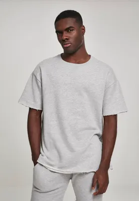 Produktbild von Urban Classics TB2709 | Herringbone Terry Tee Herren T-Shirt - Farbe: lightgrey - Größe: L