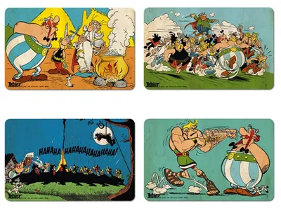 Zdjęcie produktu dla Zestaw 4 desek do śniadania z motywem Asterixa