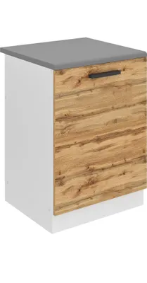 Produktbild von Belini Unterschrank Küche, Spülenunterschrank 60 cm Breite. SDZ Küchenunterschrank mit Arbeitsplatte. Spülenschrank mit 1 Tür, Wotan-Eiche
