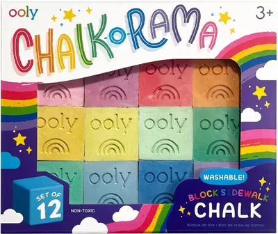 Obrázek produktu pro Ooly křídové bloky Chalk-O-Rama, sada 12 barevných bloků