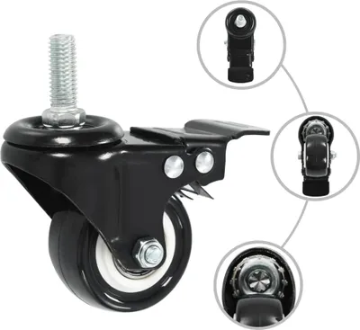 Produktbild von vidaXL Lenkrollen mit Bremsen 8 Stk. 50 mm