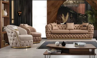 Produktbild von Luxus Chesterfield Sofagarnitur 3+1+1 Sitzer Garnitur Sofa Sessel Sofas Leder
