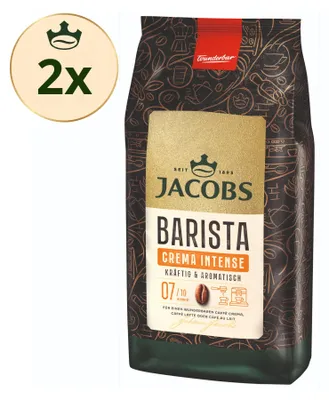 Produktbild von JACOBS Kaffeebohnen Barista Editions Crema Intense 2 x 1 kg ganze Kaffee Bohnen