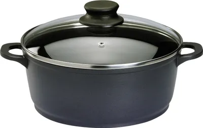 Produktbild von Axentia Pandura 221454 Kochtopf inkl. Deckel, Gusseisen/Gussaluminium, 24 cm Durchmesser, Antihaftbeschichtung