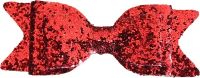 Image de Barrette scintillante - Épingle à cheveux avec nœud - Épingle à cheveux rouge - Épingle scintillante - Accessoire pour cheveux - Nœud - 9 cm - Nœud de Noël - CHPN