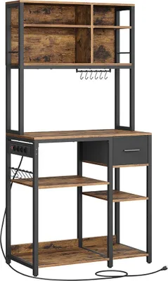 Zdjęcie produktu dla Półka kuchenna – półka magazynowa – organizer – styl vintage – 40 x 80 x 180,4 cm