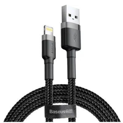 Produktbild von Baseus CALKLF-CG1, 2 m, USB A, Männlich, Männlich, Grau, Schwarz, Gerade