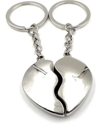 Produktbild von Onwomania Schlüsselanhänger - "Herz Liebe Partner" - Metall Glücksbringer ideal als Geschenk z.B. für den besten Freund, die beste Freundin, Mama