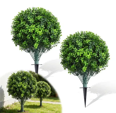 Kunstpflanzen-Set 2er: Buchsbaumkugeln 40 cm, UV-beständig