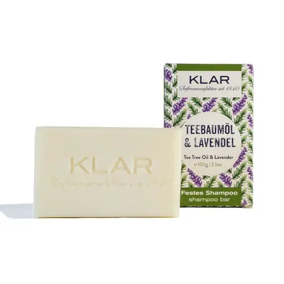 Produktbild von Klar Seifen festes Shampoo Teebaumöl & Lavendel 100g (gegen Schuppen)