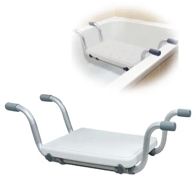 Produktbild von Badewannensitz Badebrett ausziehbar - 72 bis 82 cm - Weiß - Belastbar bis 136 kg - Rutschfest