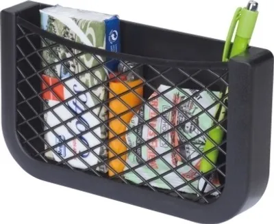 Produktbild von HR Kfz Ablagenetz - selbstklebend - Schraubmontage - Größe: 204 x 121 x 33 mm - schwarz