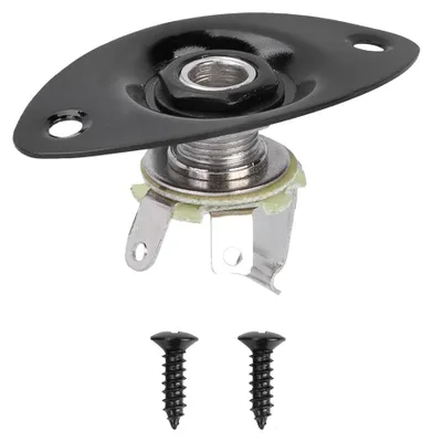 Produktbild von 6,35-mm-Klinkenbuchse (1/4 Zoll) für E-Gitarren und Bässe, Schwarz