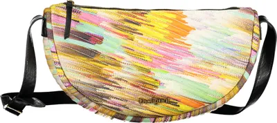 Produktbild von Stylische Gelbe Schultertasche mit Kontrasten und Verstellbarem Riemen