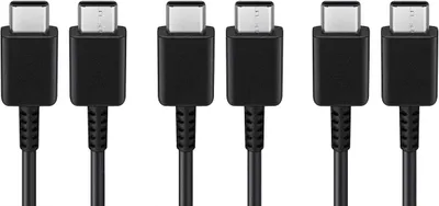 Produktbild von 3x Schnell-Ladekabel USB-C 1.8m 3A schwarz für Xiaomi Redmi A3 12 5G 10 10c beidseitig USB Typ C Anschluss