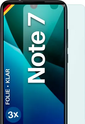 Produktbild von moex® 3x Schutzfolie kompatibel mit Xiaomi Redmi Note 7 - Displayschutzfolie dünn Folie, Klar