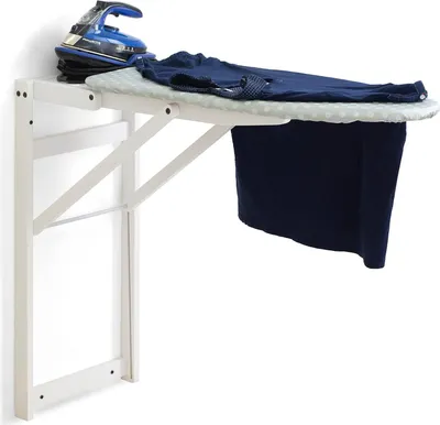 Produktbild von Wandstrijkplank aus massivem Buchenholz - Klappbar und platzsparend