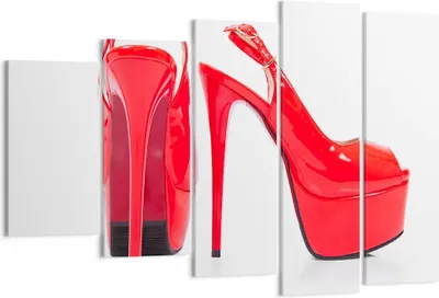 Produktbild von Bild auf Leinwand - Leinwandbild - Ferse Schuhe Frauen Mode - 150x100cm - Wand Bild - Wanddeko - Leinwanddruck - Bilder - Kunstdruck - Wanddekoration - Leinwand bilder - Wandkunst - EG150x100-2401