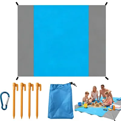 Imagen del producto de Manta para la playa, resistente al agua y a la arena, de 210 x 200 cm, ideal para picnics