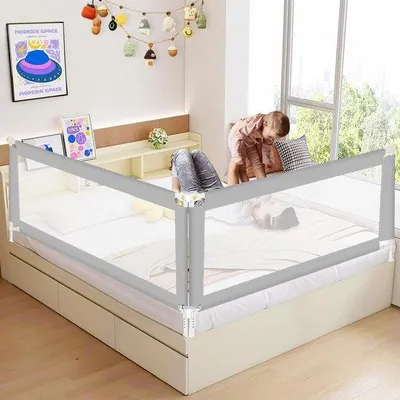 Produktbild von Famanu Bettgitter 180/200 cm - Höhenverstellbar für sichere Nachtruhe