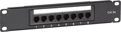 Obrázok produktu pre DS-IT Patchpanel 10", 8-fach UTP Patchpanel CAT 5e (DS-10Patch5-8UTP)