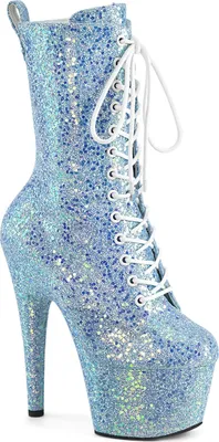 Produktbild von ADORE-1040IG Damen Booties von Pleaser, Hellblau  , EU 37, US 7