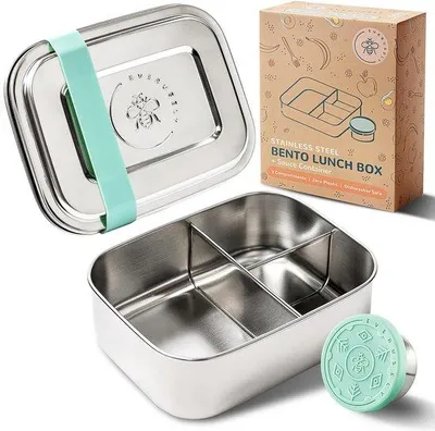 Immagine prodotto di Contenitore verde per il pranzo dei bambini da 0,8 L in acciaio inossidabile