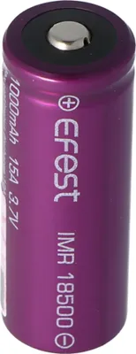 Produktbild von Efest Purple IMR18500, 1000mAh 3,7V, 50.10x19,3mm, Button Top, ungeschützt