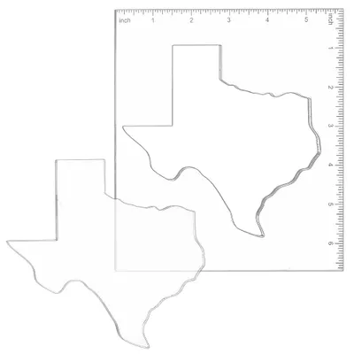 Acryl-Frässchablonen Texas Karte, 2 Stück, 170 x 150 x 5,5 mm
