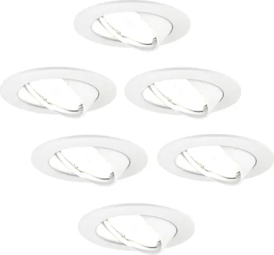 Produktbild von Ledvion 6er Set LED Einbaustrahler Rund Weiss 3W dimmbar Kaltweiss