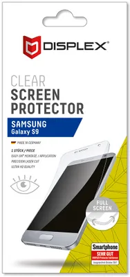 Produktbild von Displex REAL GLASS 3D, Samsung, Galaxy S9, Kratzresistent, Transparent, 1 Stück(e)