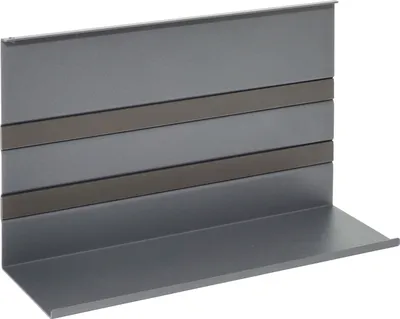Zdjęcie produktu dla Uniwersalna półka Linero MosaiQ H=200 mm, system relingowy, grafitowo-czarny