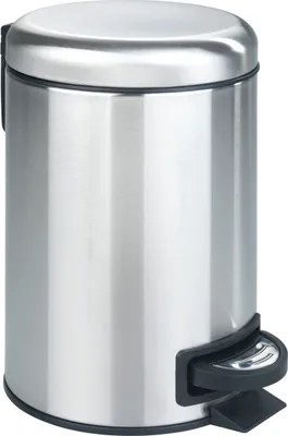 Produktbild von WENKO Tret Müll Eimer 3 L LEMAN Edelstahl Abfall Kosmetik Bad Küchen Gäste WC